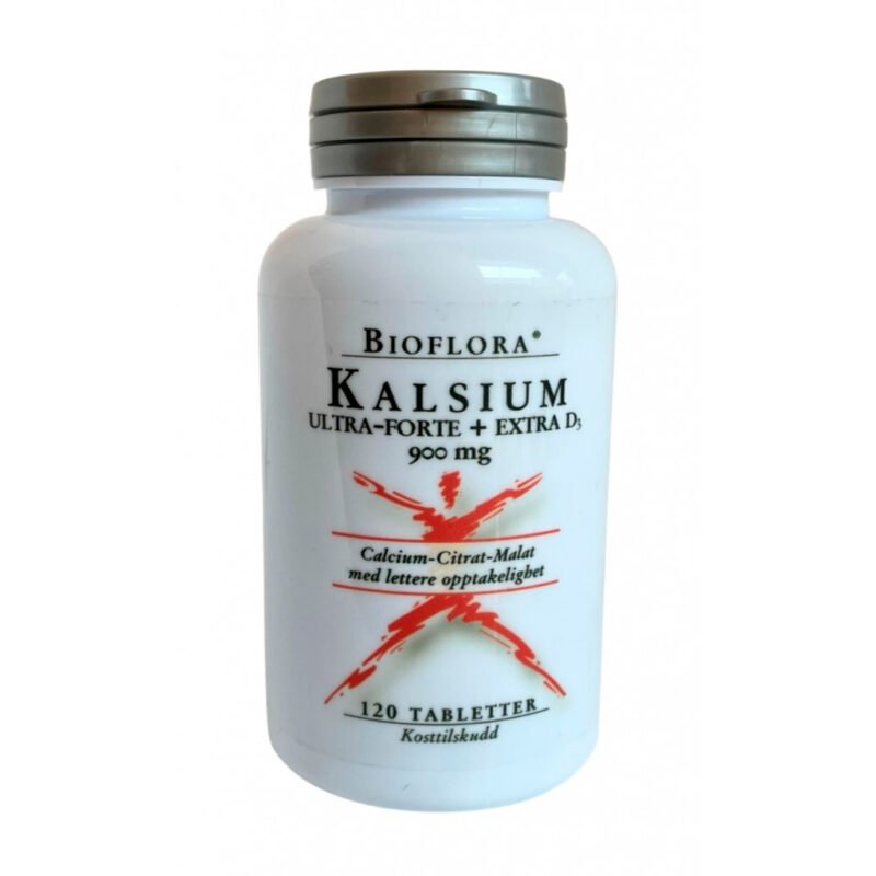 Bioflora kalsium ultra forte med vitamin D 120 tabletter-velbehag