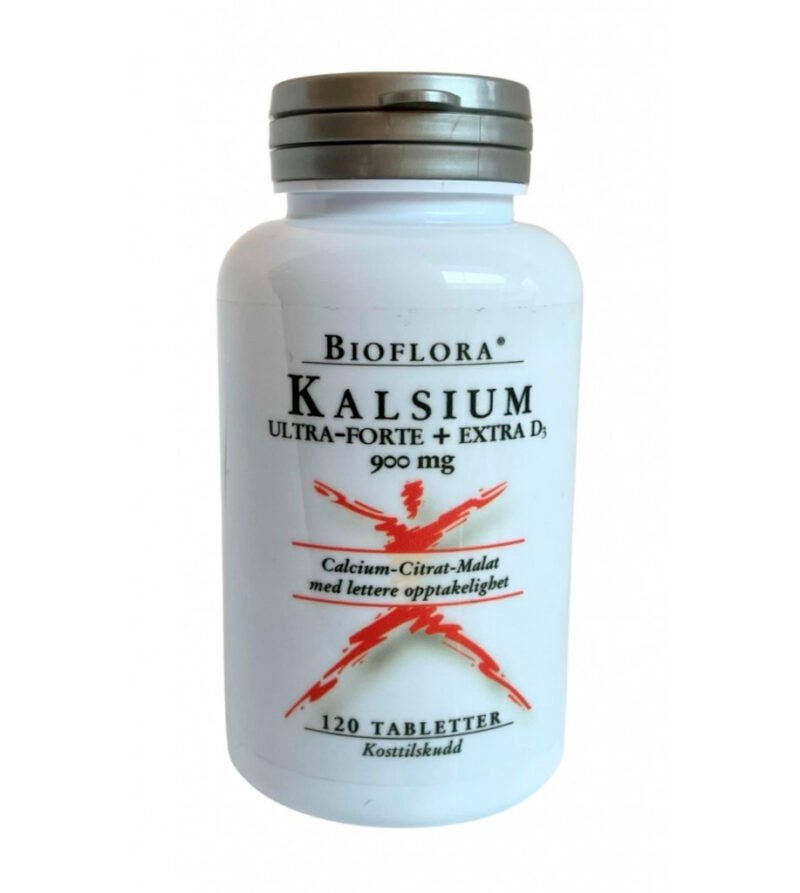Bioflora kalsium ultra forte med vitamin D 120 tabletter-velbehag