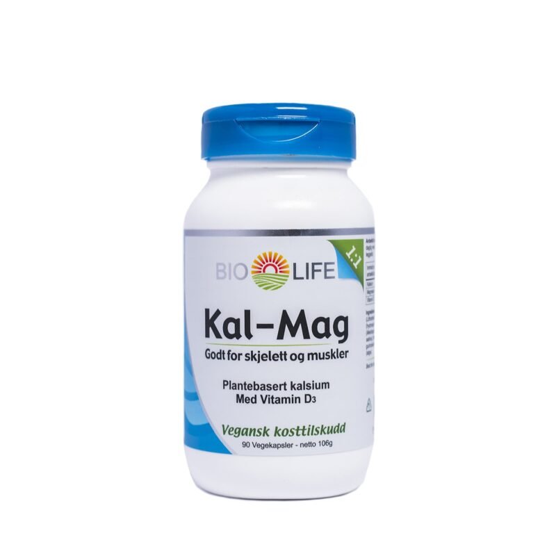 Kalsium-magnesium 90 kapsler Bio-Life-velbehag