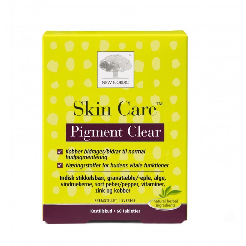 New Nordic Skin Care Pigment Clear 60 tab-velbehag