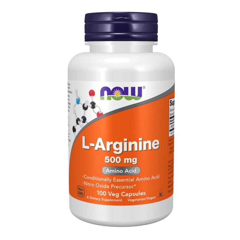 Now L-arginin 500 mg 100 kaps-velbehag