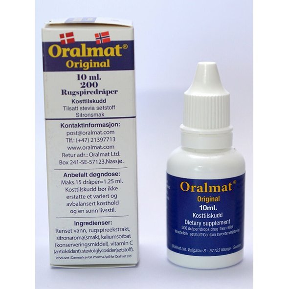 Oralmat 200 original rugspiredråper 10 ml-velbehag