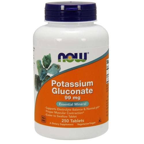 Potassium Gluconate 99 mg 250 tabletter Now-velbehag