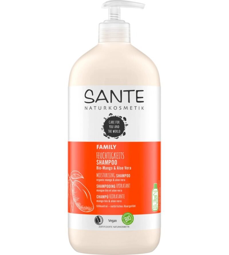 Sante family moisturising shampoo mango og aloe vera 950 ml-velbehag