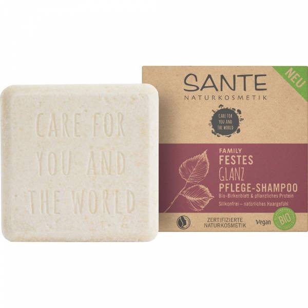 Sante family shine solid shampoo birch leaf 60 ml-velbehag