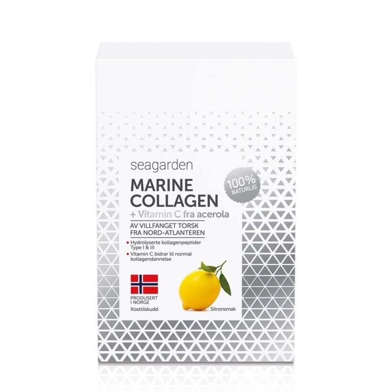 Seagarden marint kollagen + vitamin C sitronsmak 150 g-velbehag