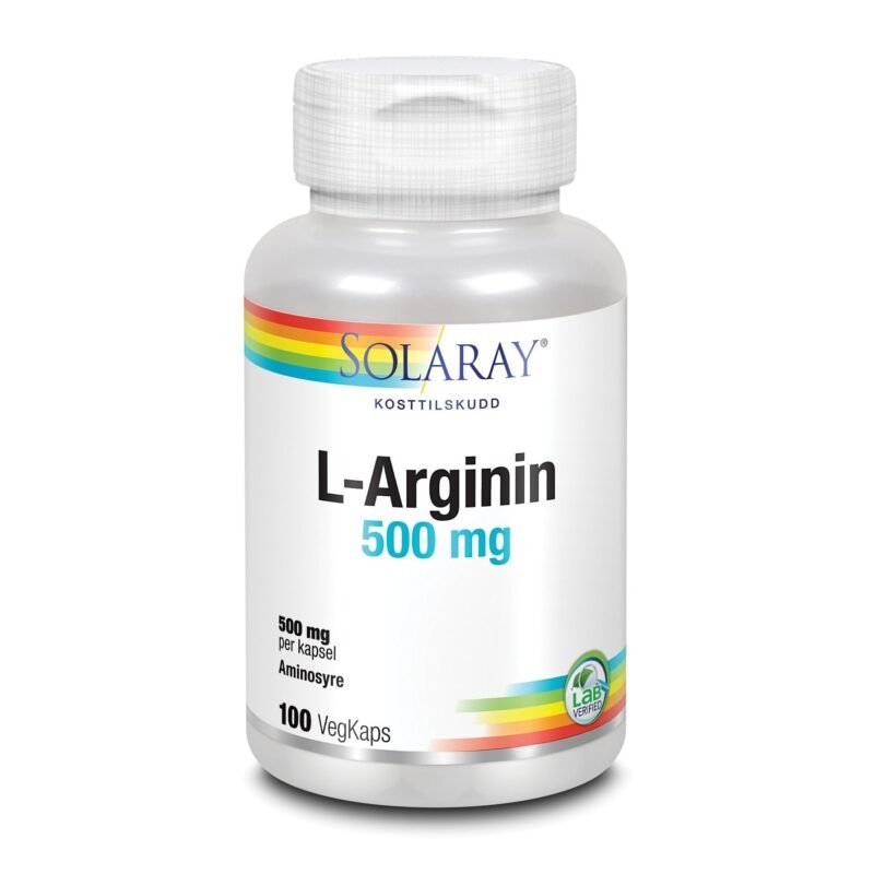 Solaray L-arginin 500 mg 100 kapsler-velbehag
