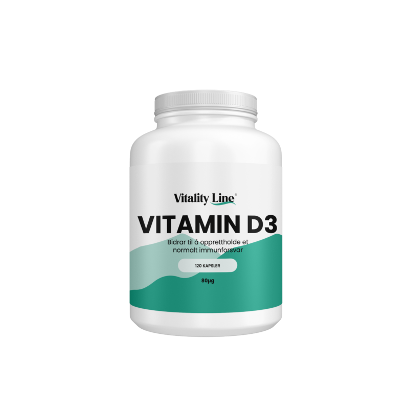 Vitality Line vitamin D3 80µg 120 kapsler-velbehag