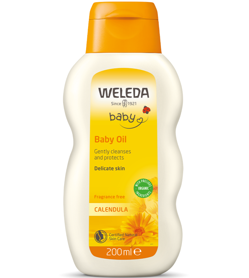 Weleda calendula baby oil unperfumed 200 ml-velbehag