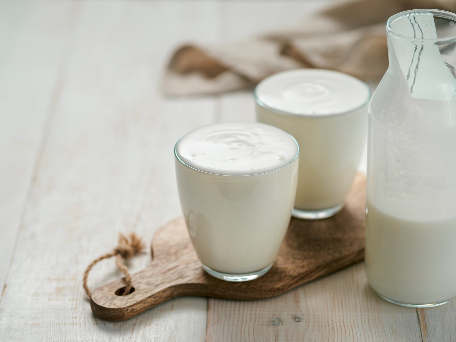 Kefir, buttermilk or yogurt with probiotics